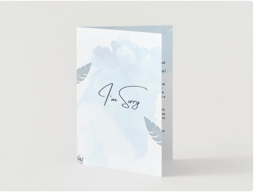 Apology card for your Son