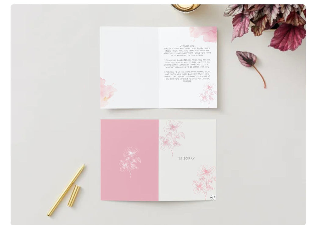 Apology cards for your Daughter