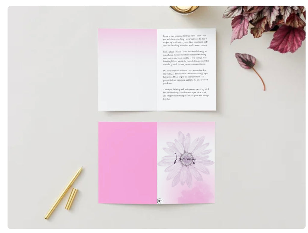 Apology card For your Bestfriend (Girl)