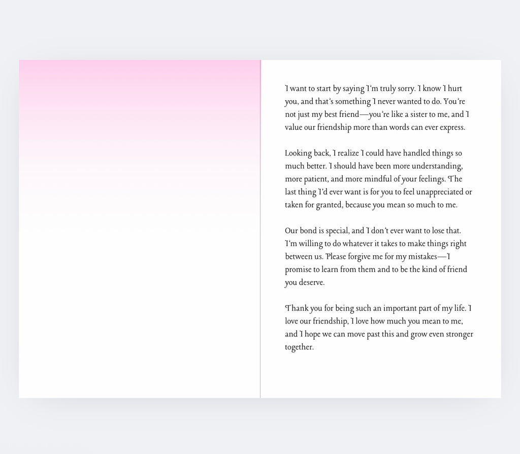 Apology card For your Bestfriend (Girl)
