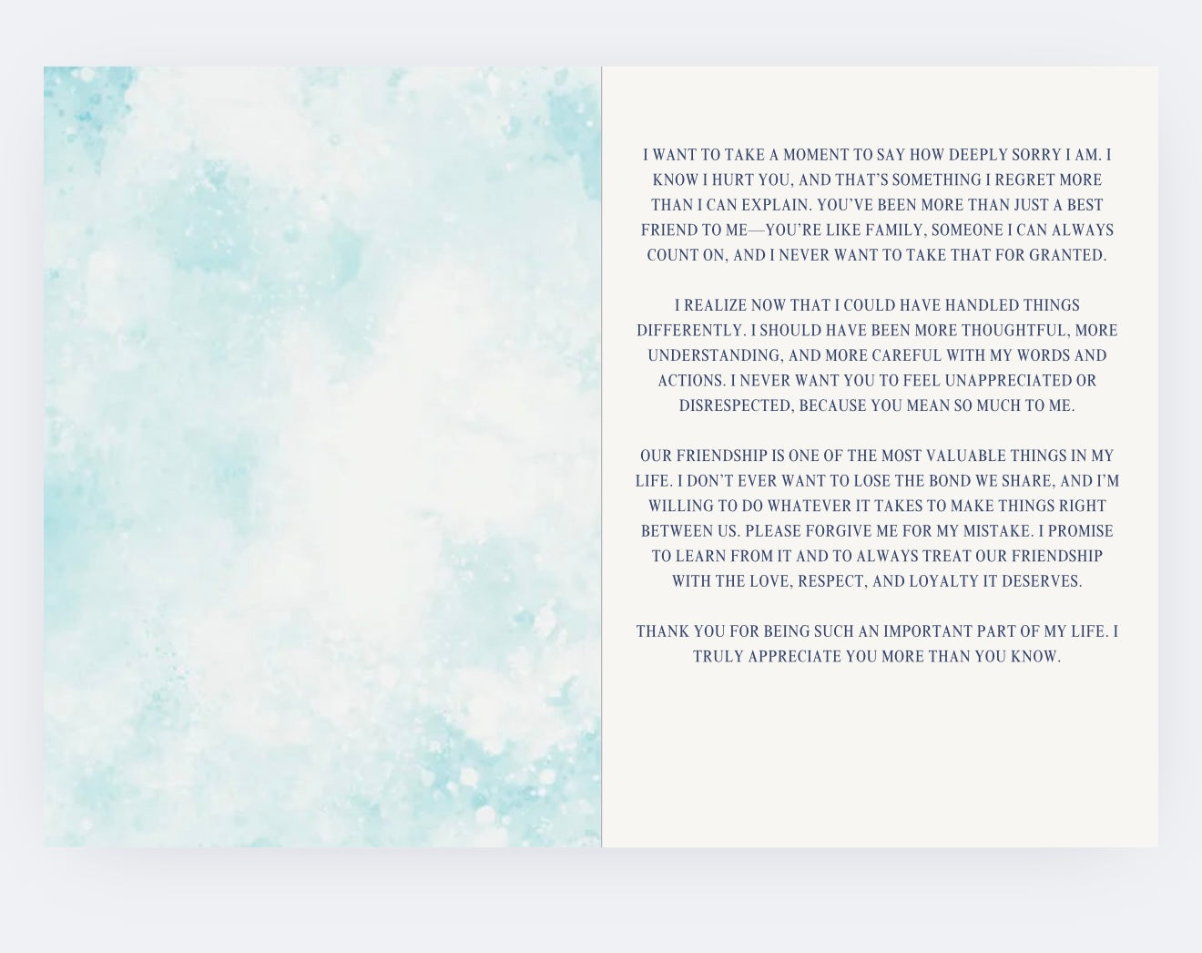Apology card For your Bestfriend (Boy)