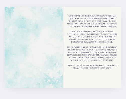 Apology card For your Bestfriend (Boy)