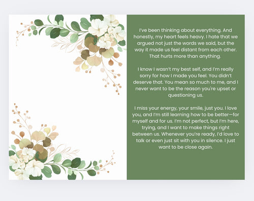 Apology card for your Husband/Boyfriend