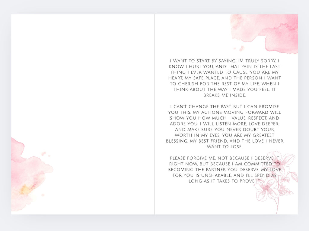 Apology card For your Wife/Girlfrriend