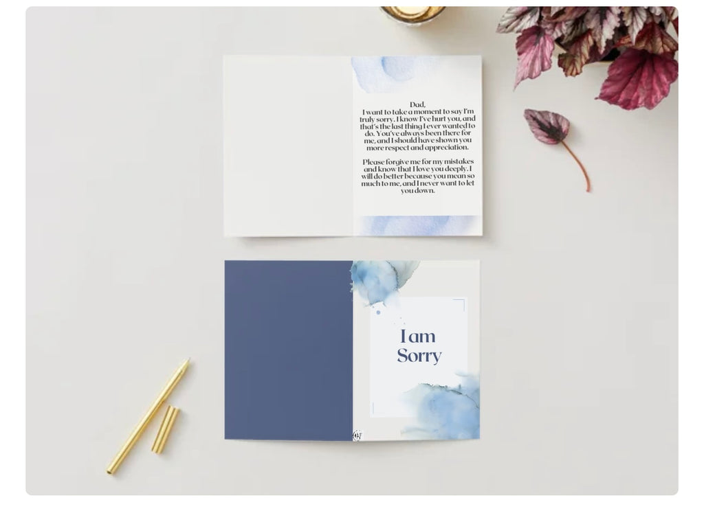 Apology card For your Dad
